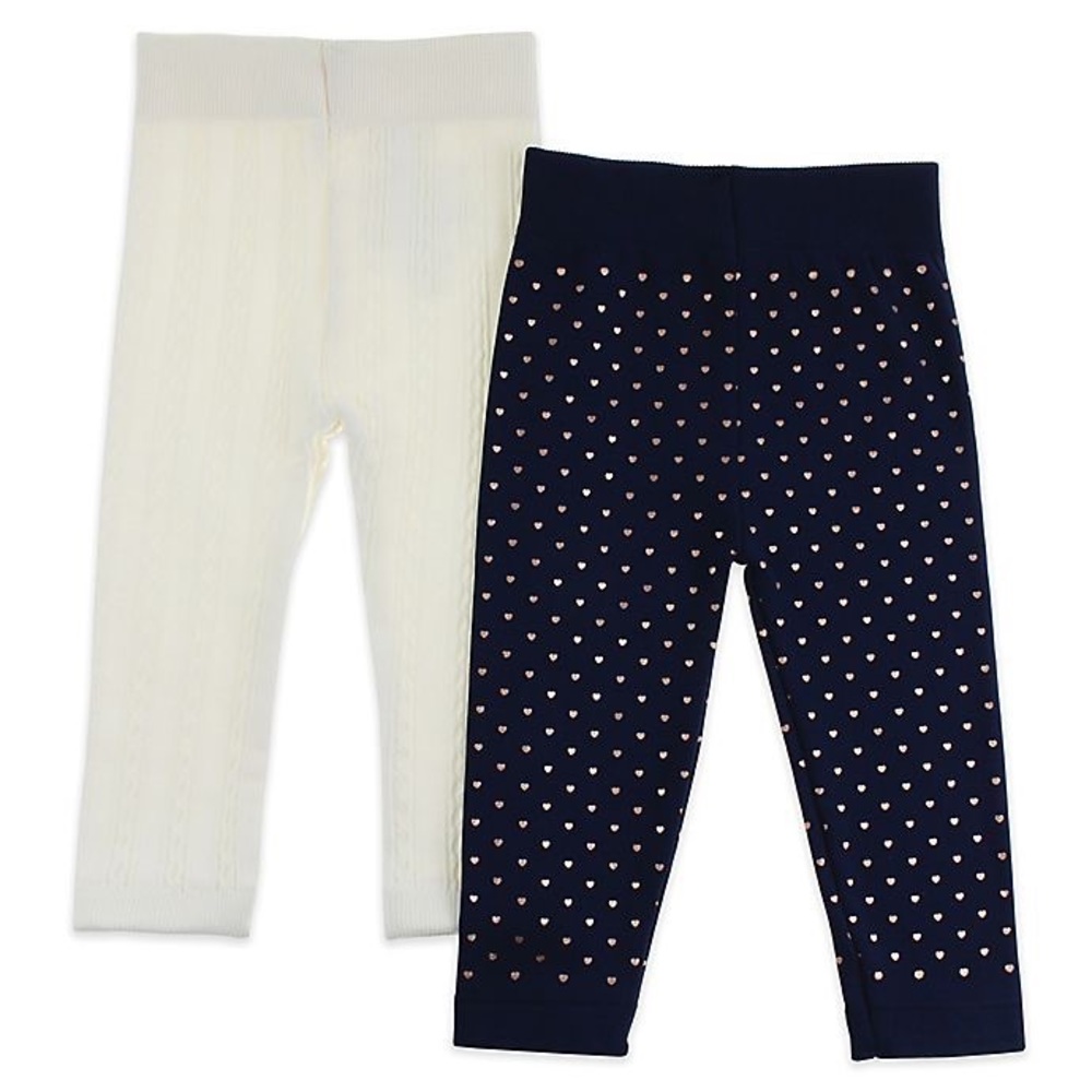 Capelli New York 2-Pack Hearts Leggings in Navy